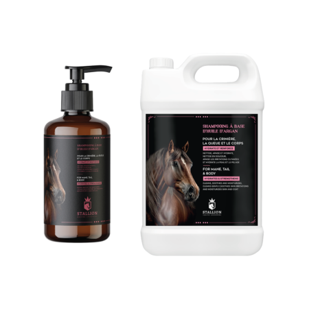 Shampoing hydratant à l’huile d’argan Stallion 1L & 5L