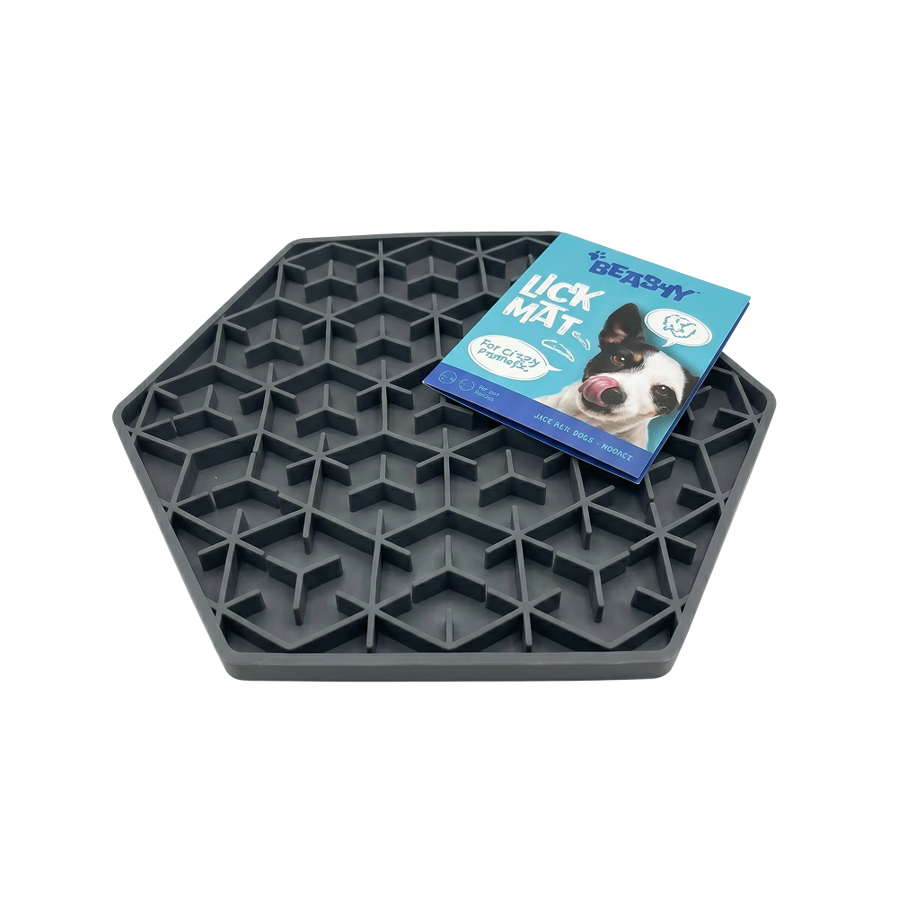 Tapis de léchage en silicone - gris Tapis de léchage en silicone - gris