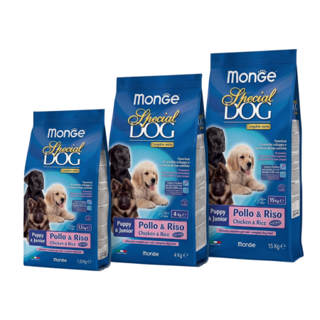 Croquettes Junior Poulet Riz Special Dog - 1,5 kg, 4 kg, 15 kg