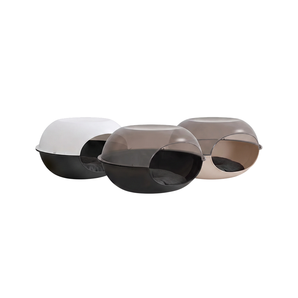 Niche avec coussin Bergamo 57x48x31h - Noir, Beige & Chocolat Niche avec coussin Bergamo 57x48x31h - Noir, Beige & Chocolat
