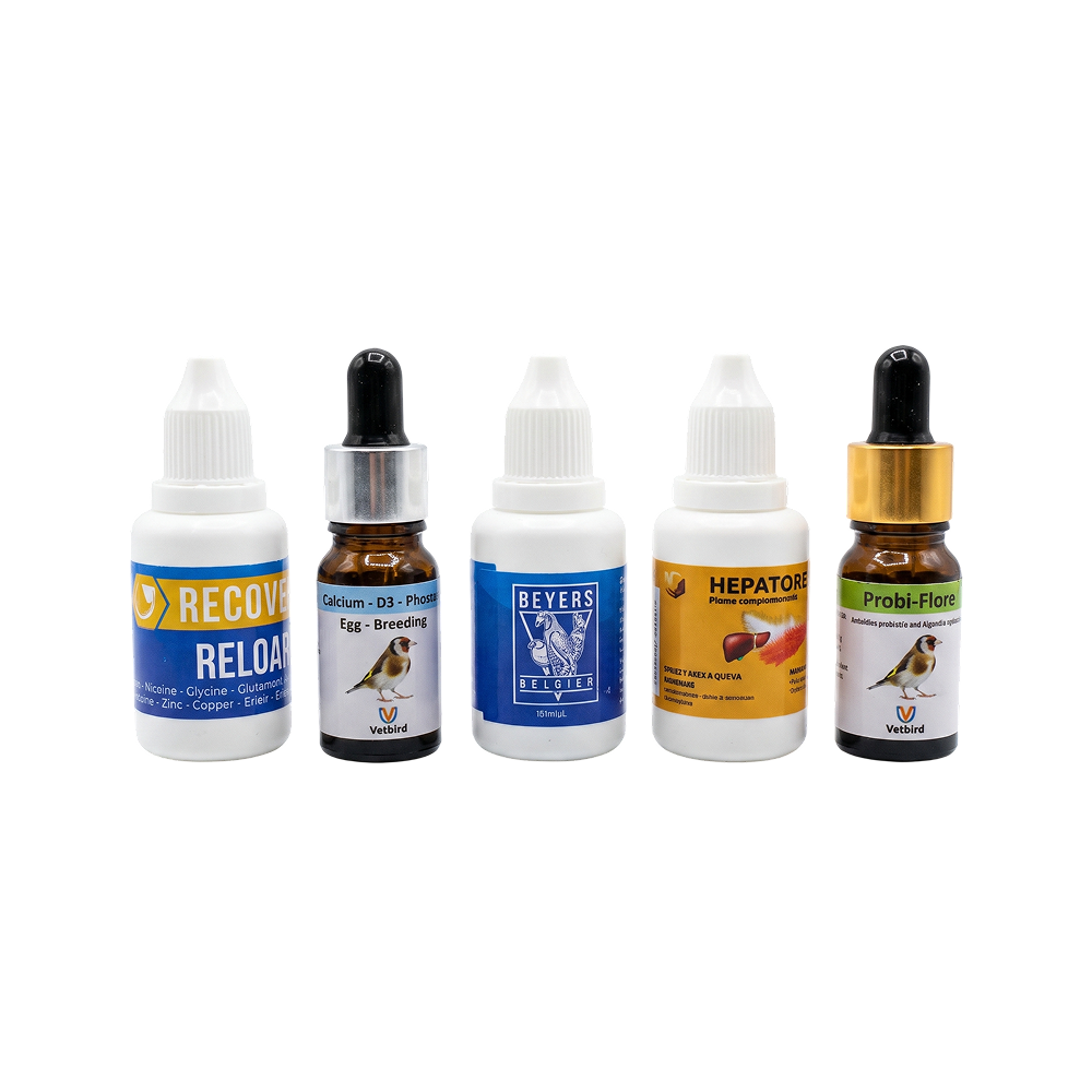 Pack Bdala Vetbird (Vita A, Calcium, Koline, Reload, Probiotic) Pack Bdala Vetbird (Vita A, Calcium, Koline, Reload, Probiotic)