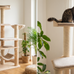 Arbre à chat avec plateforme et griffoir pour enrichir l'environnement d'un chat