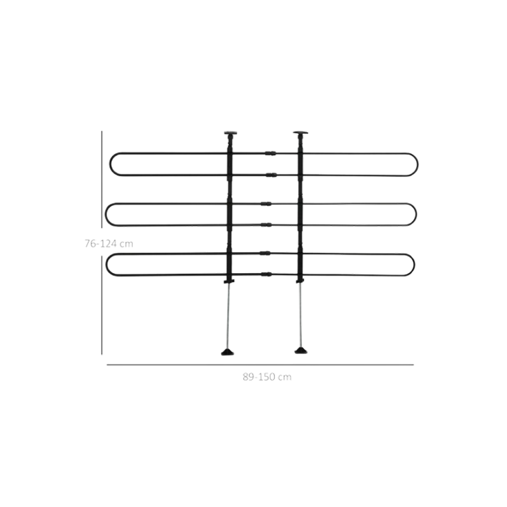 Barrière chien voiture réglable séparateur, 89-150x76-124 cm Barrière chien voiture réglable séparateur, 89-150x76-124 cm