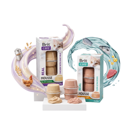 Brit Care Cat Mousse Real Meat pour Chat 6x25g