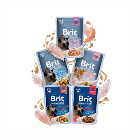 Brit Premium by Nature Cat Fillets in Gravy 85g