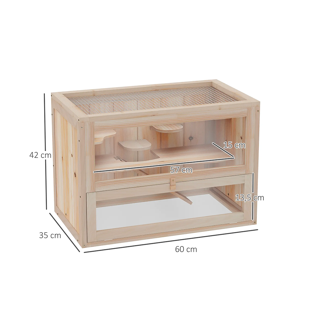 Cage pour hamsters souris petits rongeurs multi-équipements rampe plateformes toit ouvrant grillagé porte bois de sapin plexiglas - pawhut Cage pour hamsters souris petits rongeurs multi-équipements rampe plateformes toit ouvrant grillagé porte bois de sapin plexiglas - pawhut
