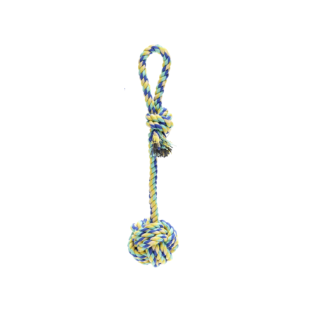 Corde avec balle tressée et poignée