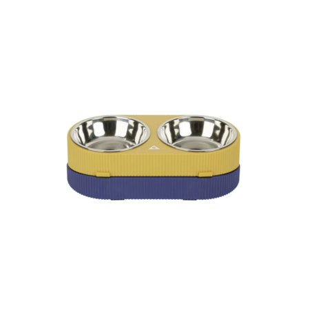 Gamelle double chien 2-en-1 anti glouton
