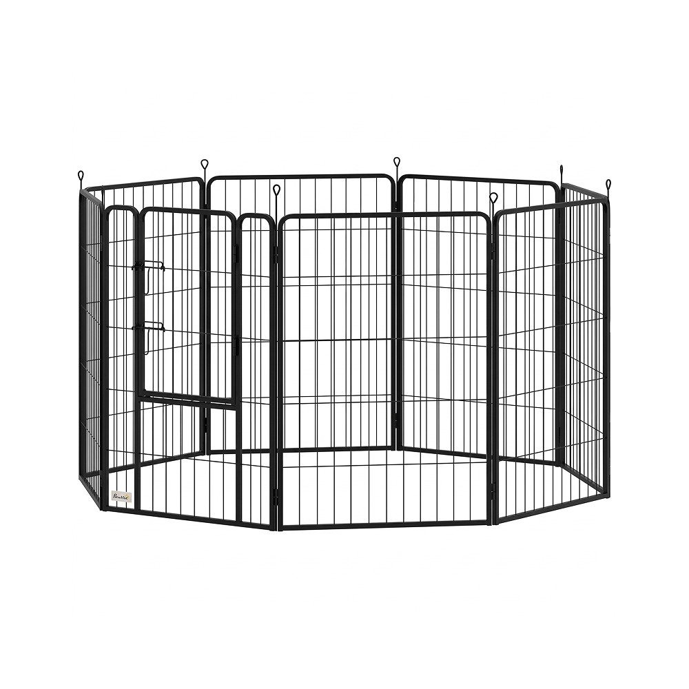 Parc Enclos Chien PawHut 8 Panneaux avec Porte 100x68cm Parc Enclos Chien PawHut 8 Panneaux avec Porte 100x68cm