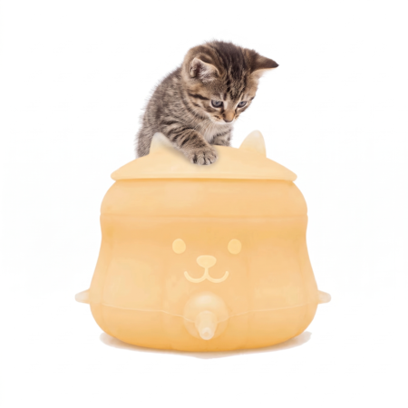 Biberon Distributeur de Lait 3 Tétines pour Chiots et Chatons 220ml