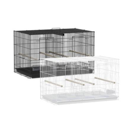 Cage à Oiseaux PawHut avec Séparateur 76x46x46 cm