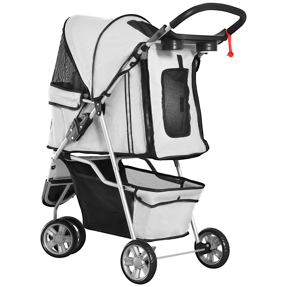 Poussette pour Chien PawHut 75 cm Grise Poussette pour Chien PawHut 75 cm Grise