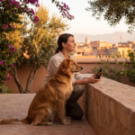 Chien au Maroc protégé contre les parasites et phlébotomes