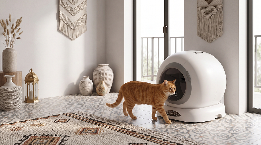 Litière automatique chat autonettoyante au Maroc