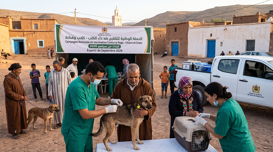 Vaccination antirabique Maroc pour chiens et chats en septembre 2026